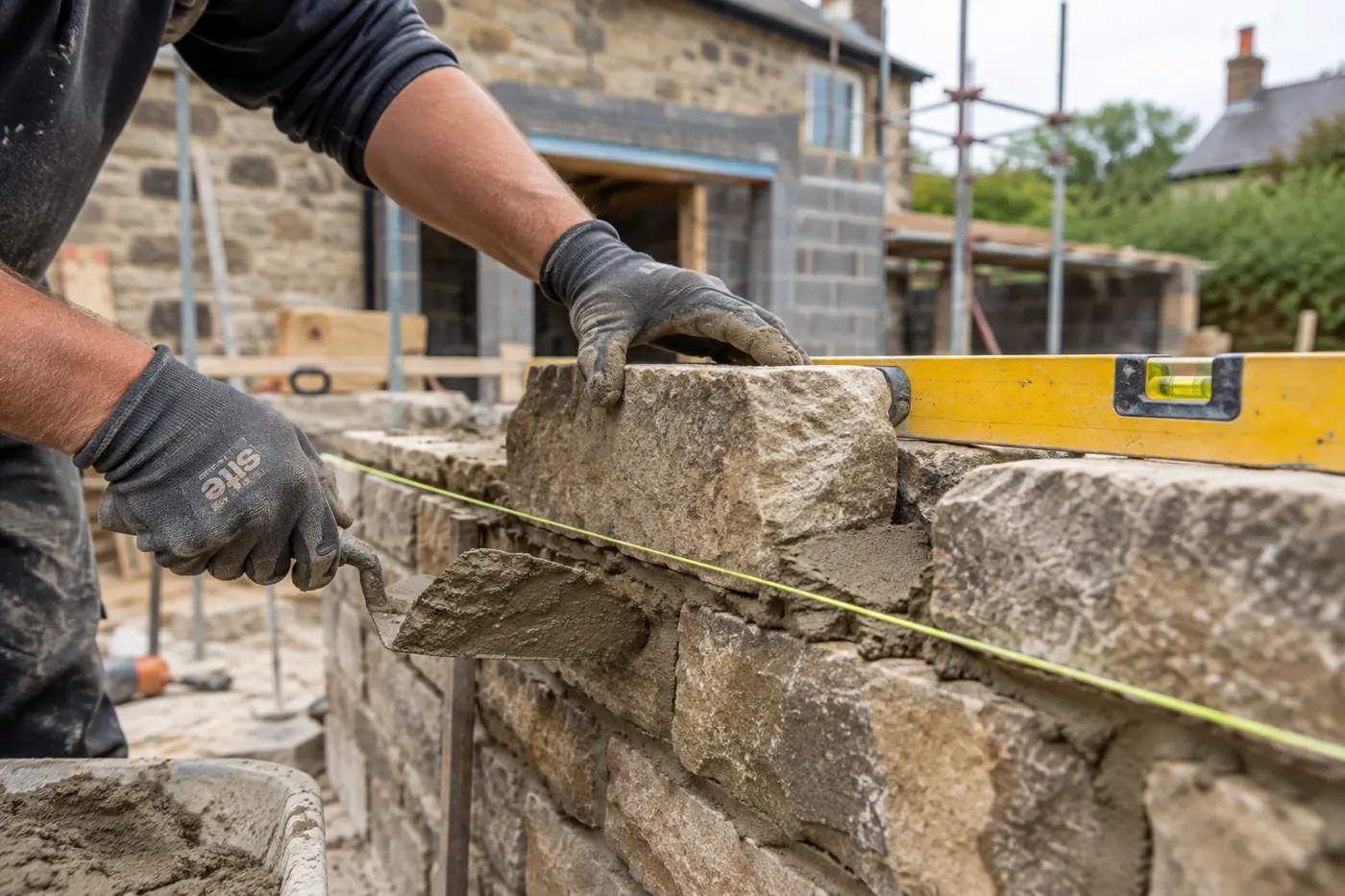 An extension being built, from the Harlow & Pike example site