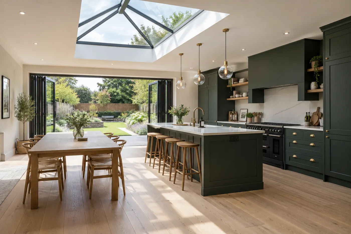 A kitchen extension, from the Harlow & Pike example site